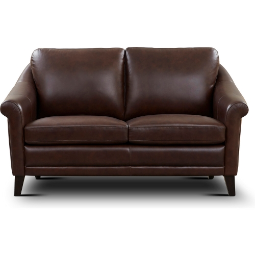 San Paulo Loveseat in Brown Top Grain Leather